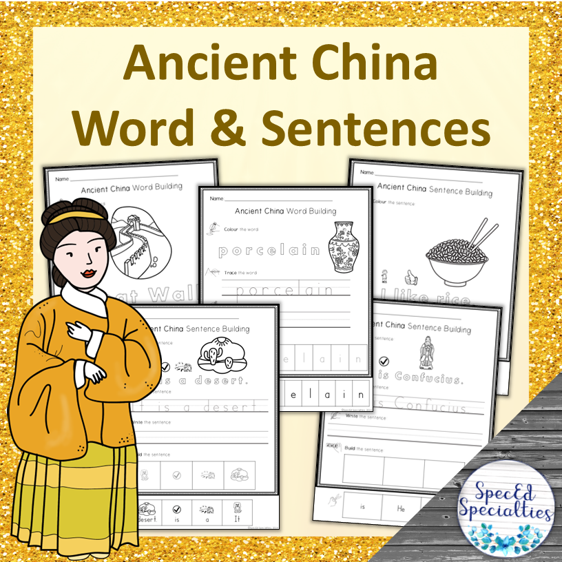 Ancient China scrambled sentences and building words