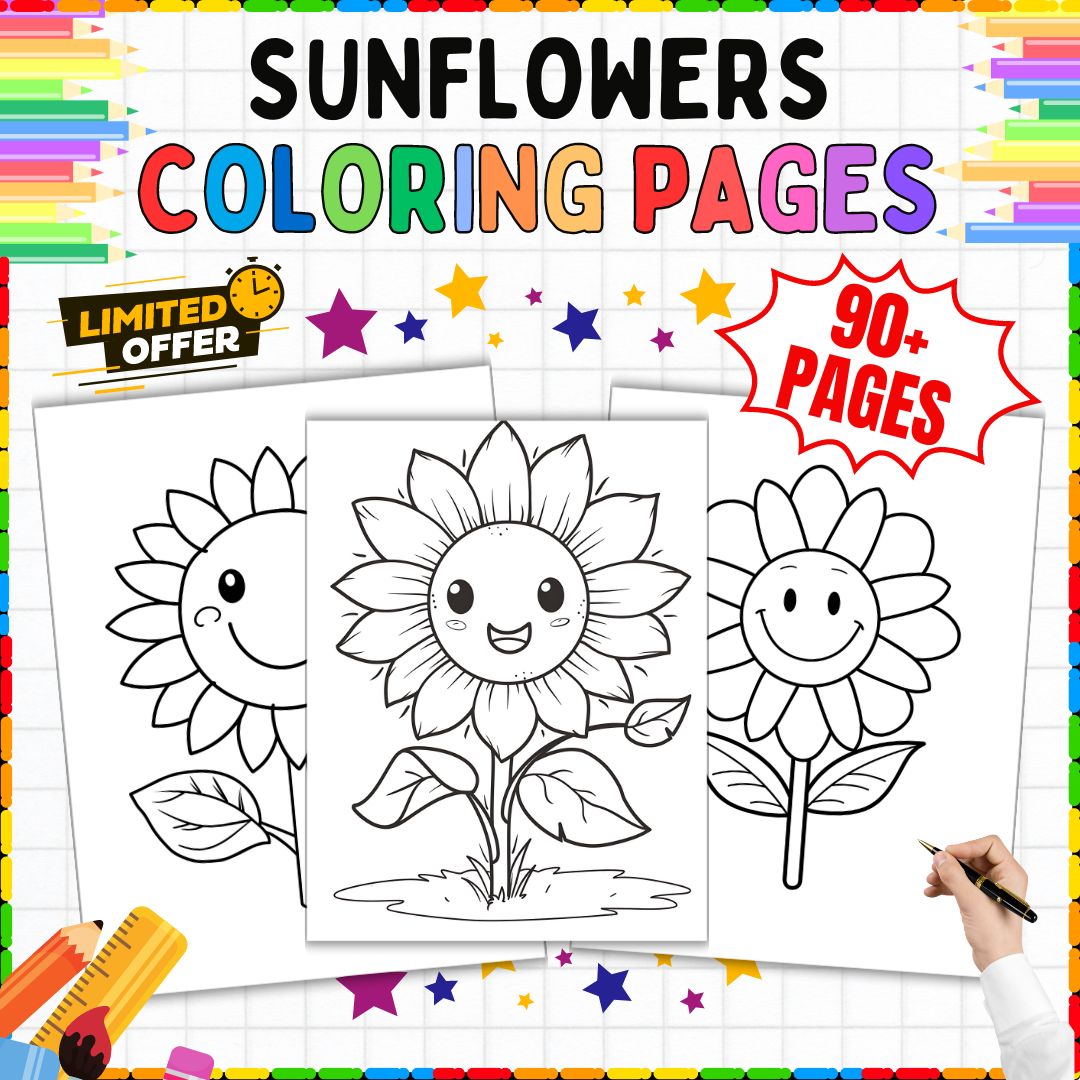 90+ Sunflower Coloring Pages: Art Activities | Prek To 5th Grade Spring & Summer