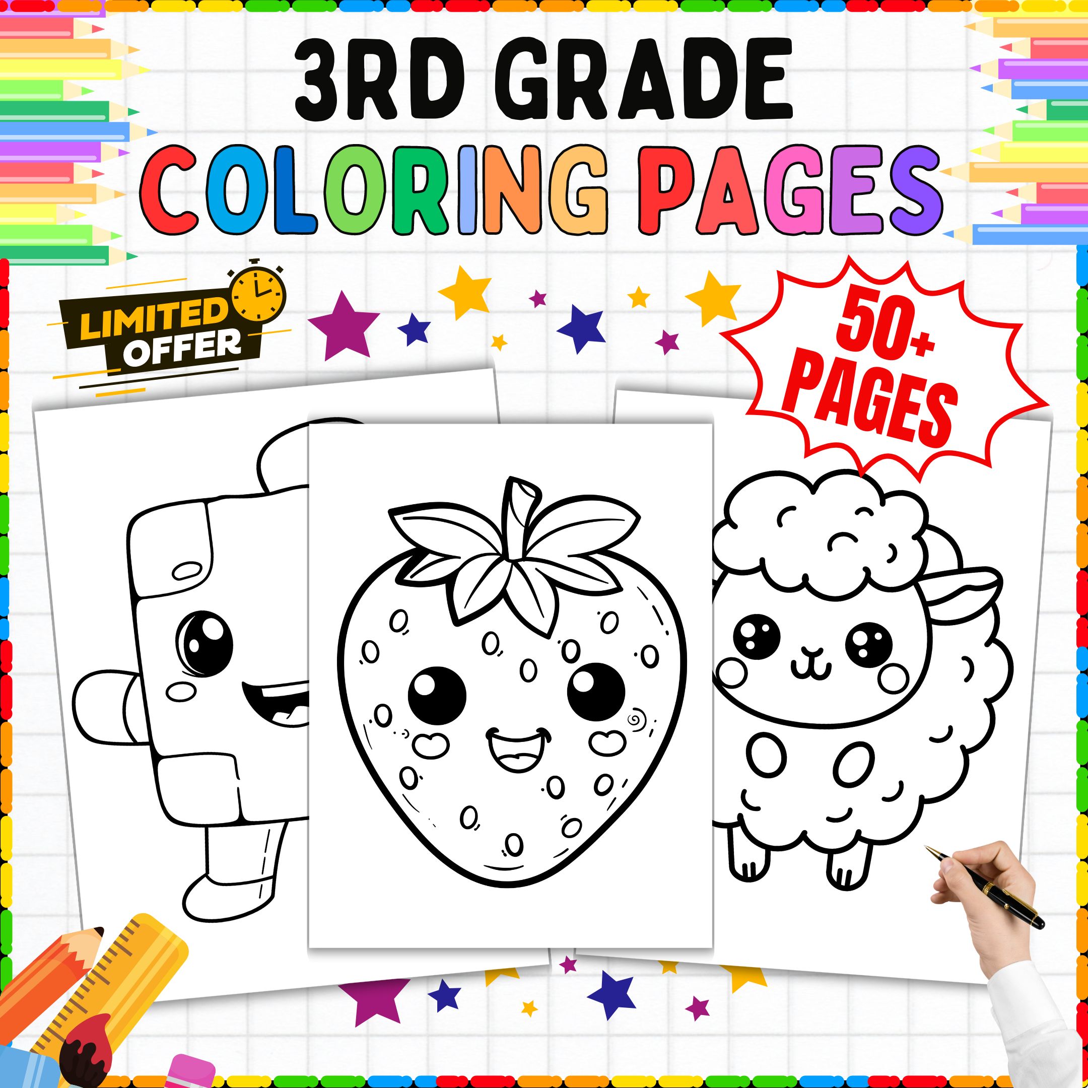 50+ 3rd Grade Coloring Pages: Easy & Fun Sheets - Printable Worksheets for Kids