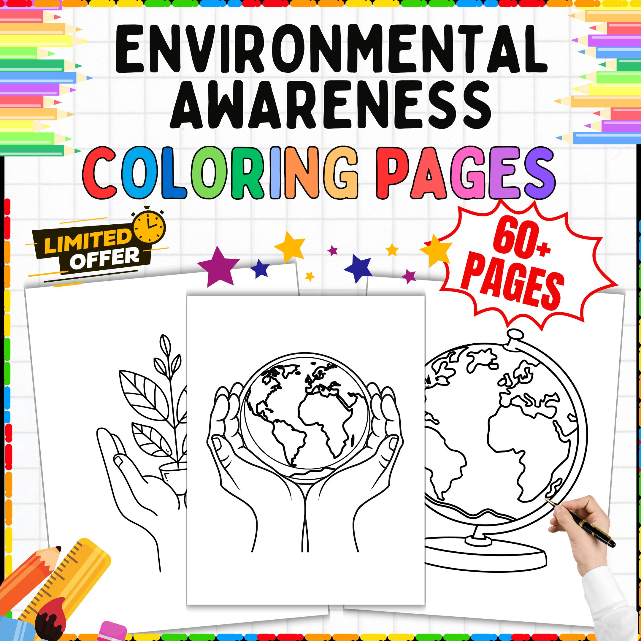 Save Our Planet! Environmental Coloring Pages, 60+ Sheets | Earth Day Activities