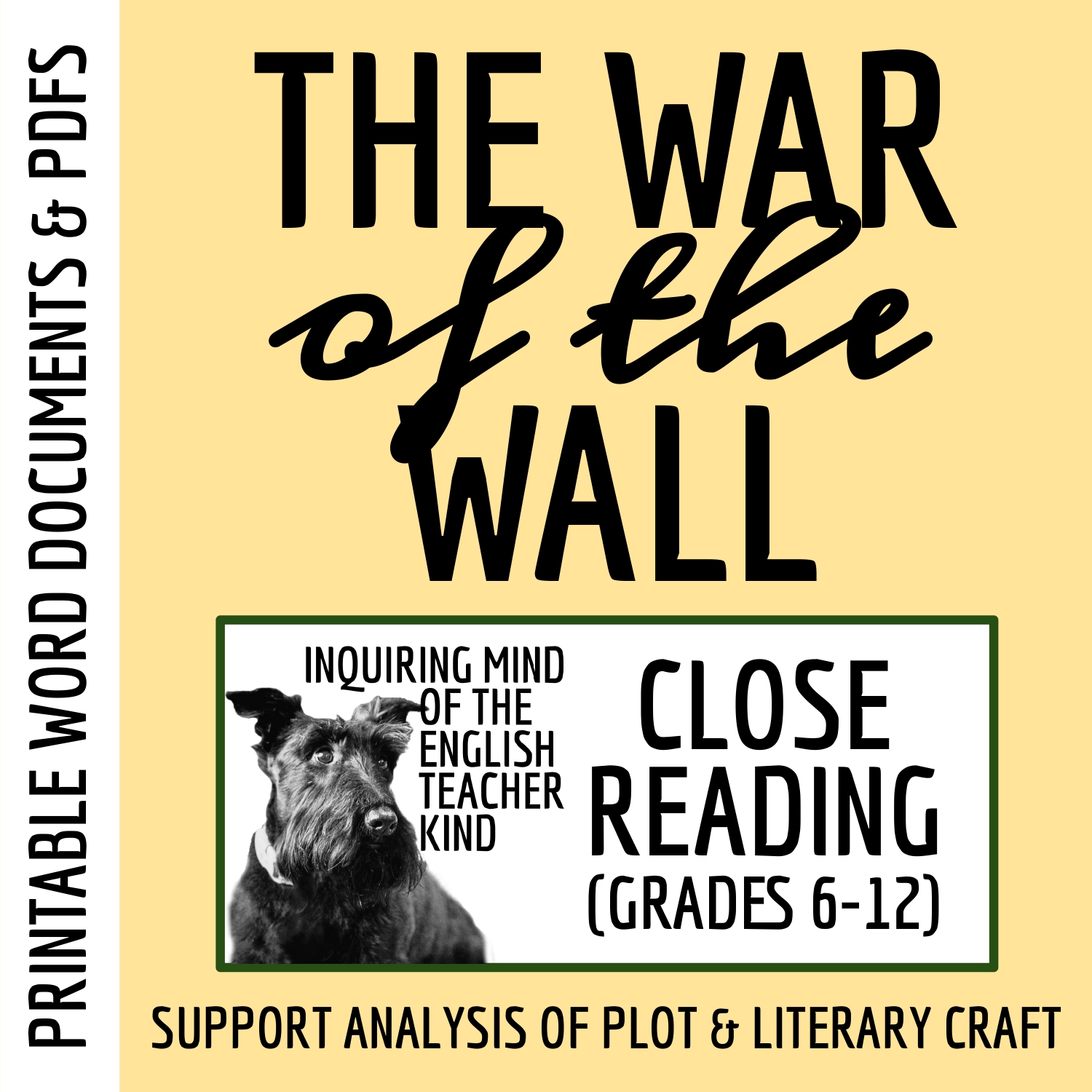 "The War of the Wall" by Toni Cade Bambara Close Reading Analysis Worksheet