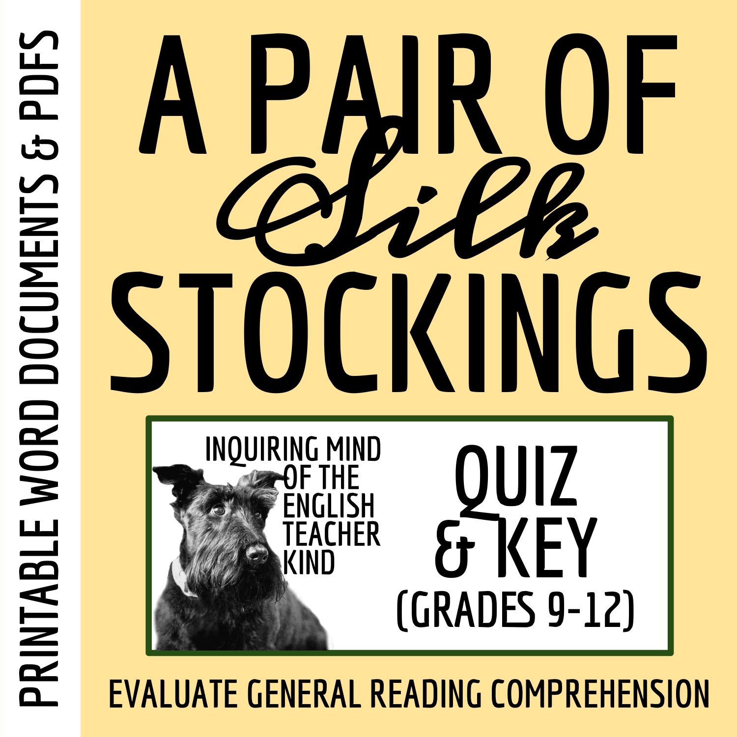 "A Pair of Silk Stockings" by Kate Chopin Quiz and Answer Key for High School