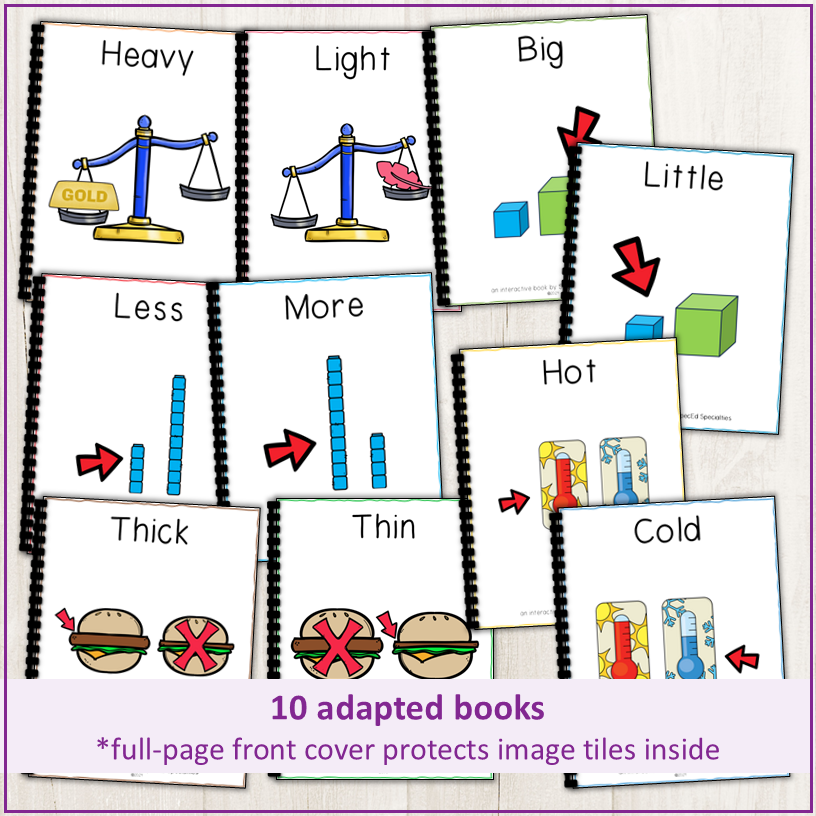 Comparative Language Adapted Books File Folders and Clip Cards Adapted ...