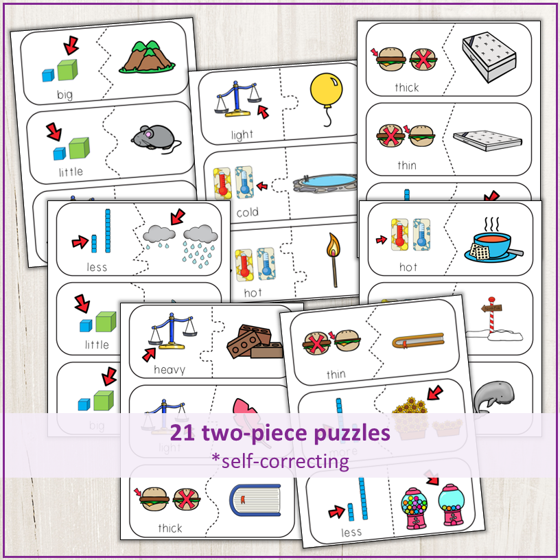 Comparative Language Adapted Books File Folders and Clip Cards Adapted ...
