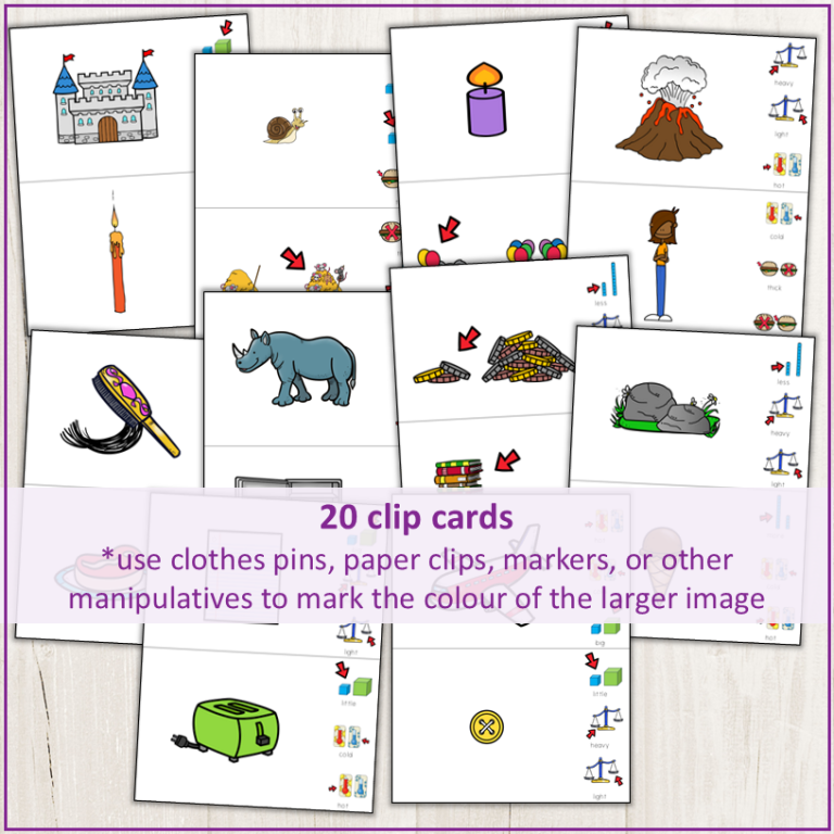 Comparative Language Adapted Books File Folders and Clip Cards Adapted ...