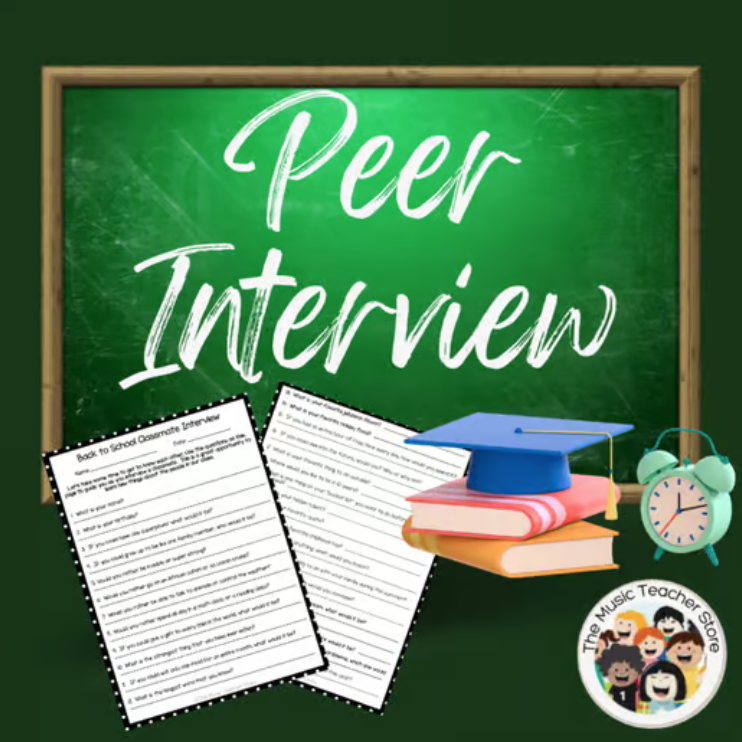 Getting to Know You Activity, Peer or Partner Interview Activity, Back to School