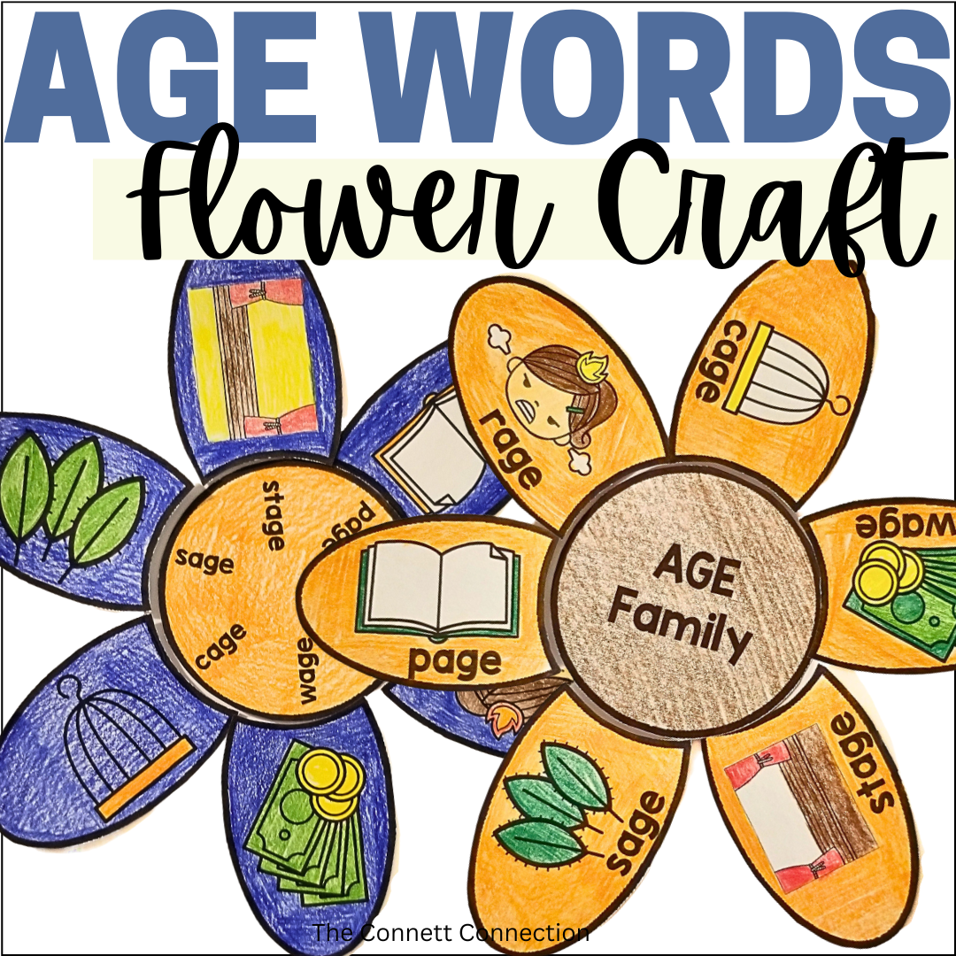 AGE Word Flower Craft - CVCe Craft for Long Vowel Sounds