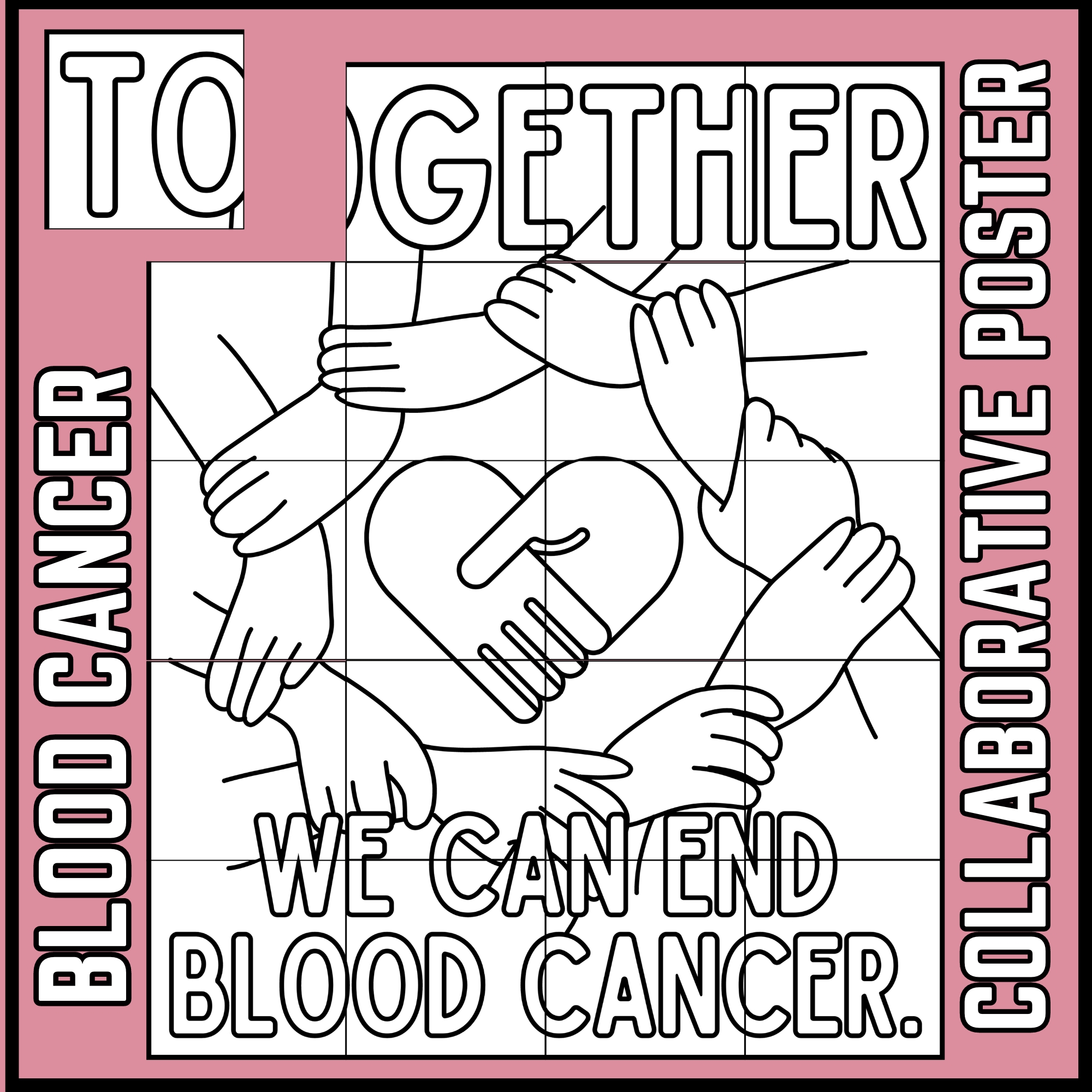 Blood Cancer Awareness Collaborative Coloring Poster | September Bulletin Board