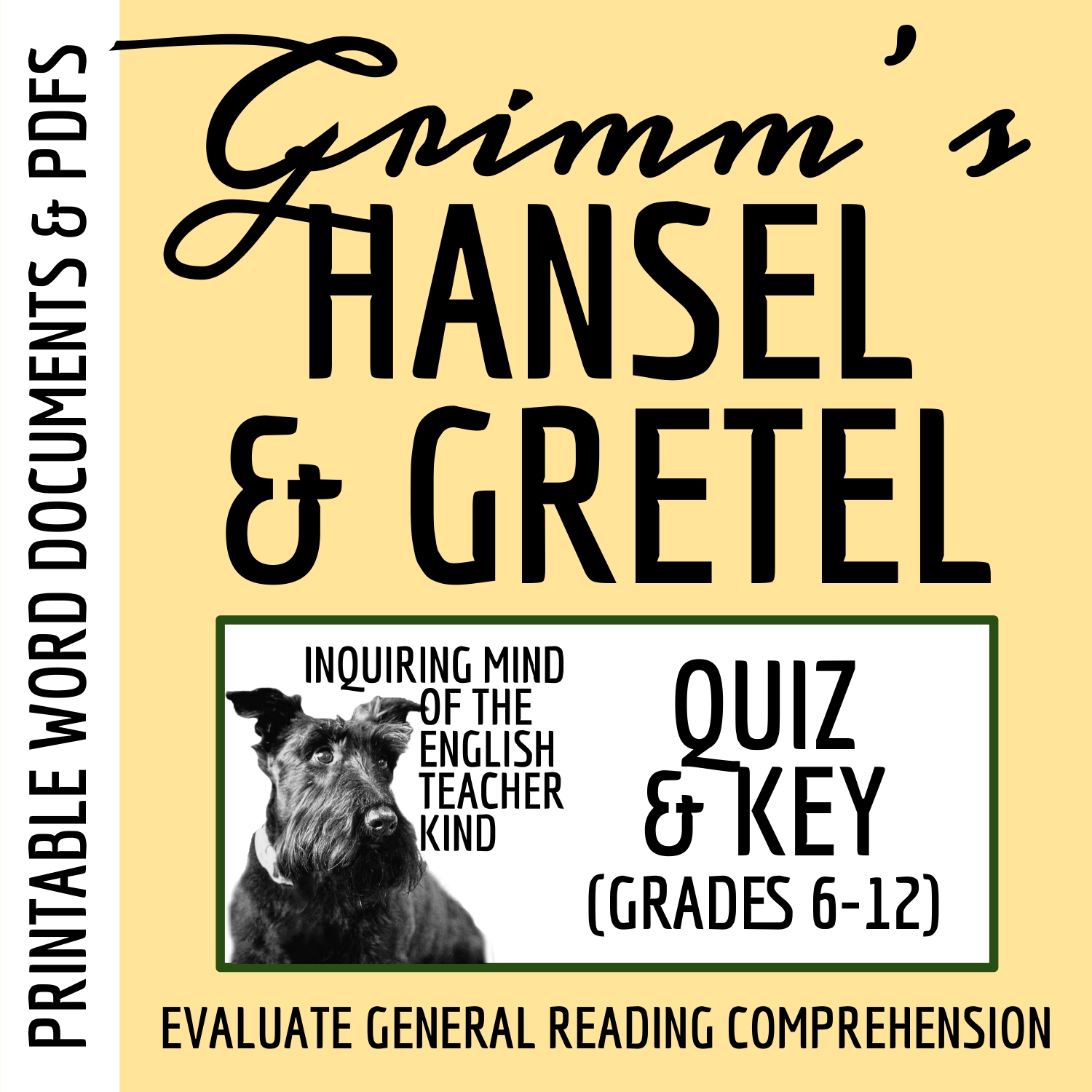 "Hansel and Gretel" by the Brothers Grimm Quiz and Answer Key