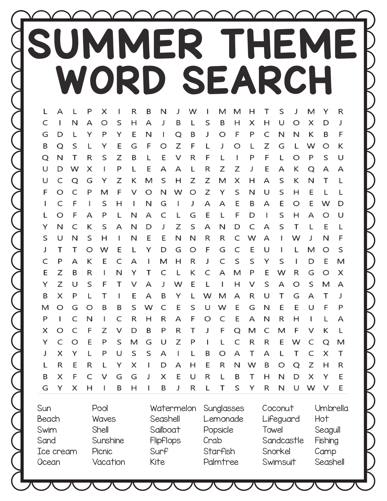 Summer Puzzle Fun for Kids