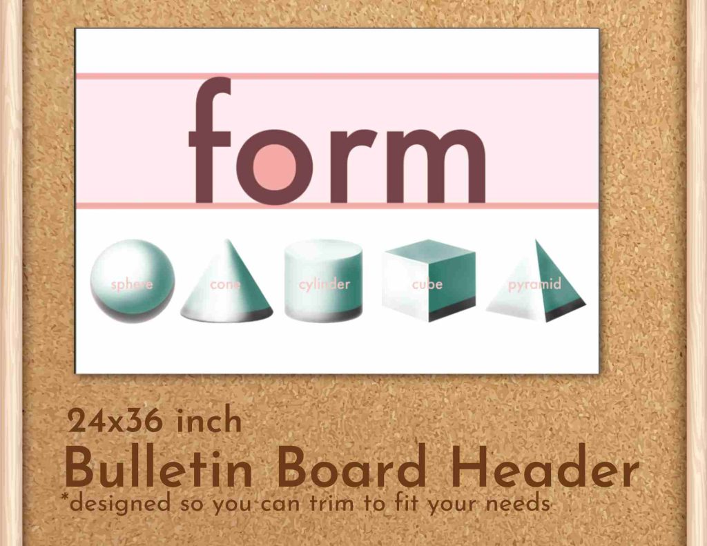 Elements of Art: FORM. Poster, Art Activities & Bulletin Board | Made ...