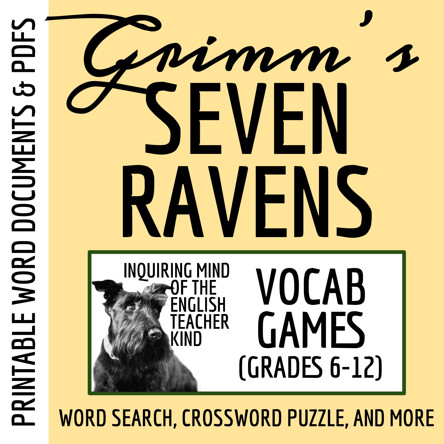 "The Seven Ravens" by the Brothers Grimm Vocabulary Games (Fairy Tale)