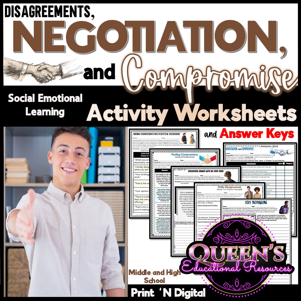 Negotiation Activities | Compromise Activities | Conflict Resolution Worksheets