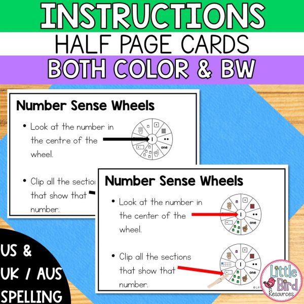 Subitizing Numbers 1 to 10 Clip Cards | Number Sense Matching Game ...