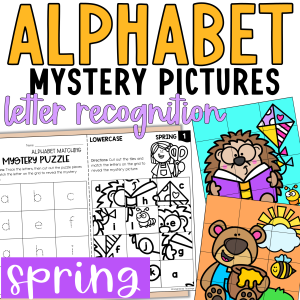 Spring Alphabet Matching Mystery Puzzles Spring Letter Recognition Spring Alphabet