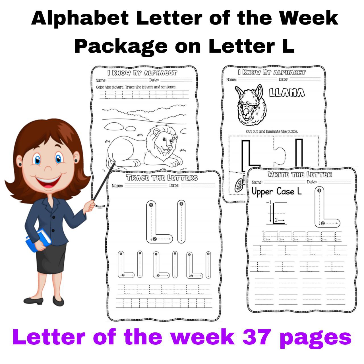 Alphabet Letter of the Week Package on Letter L