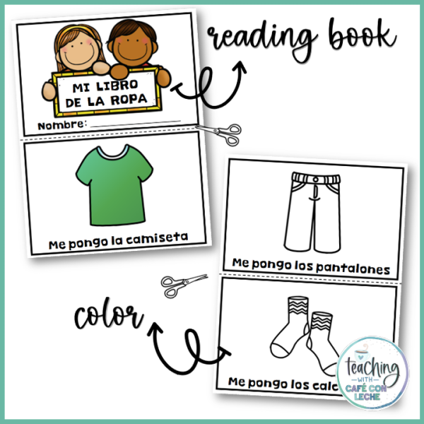 Booked To Ropa Mini libro de la ropa - Clothing Mini Book Activity in Spanish - Made ...