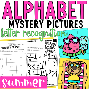 Summer Alphabet Matching Mystery Puzzles Summer Letter Recognition