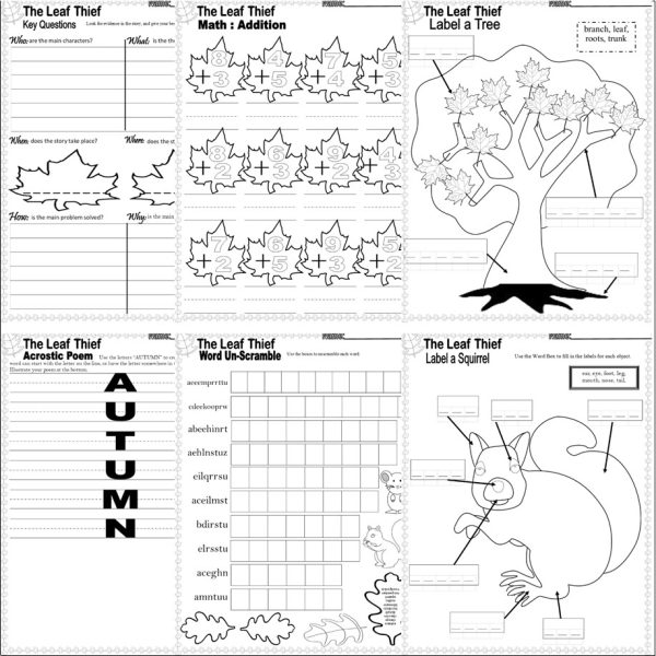 The Leaf Thief Read Aloud Book Companion Reading Comprehension Fall ...