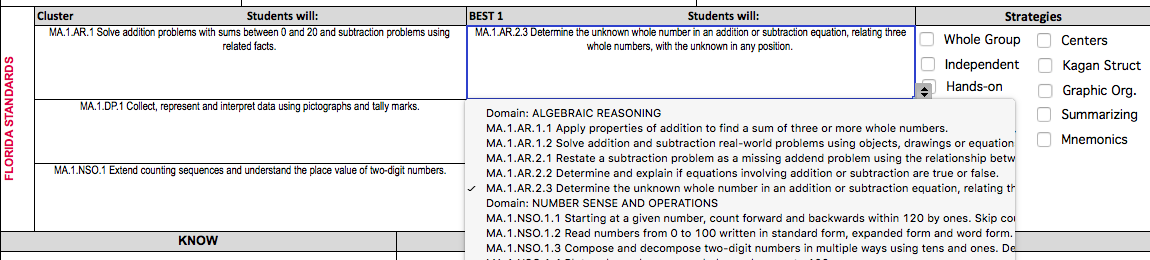 NEW! 2nd GRADE MATH LESSON PLAN FL B.E.S.T. STANDARDS Template: Drop ...