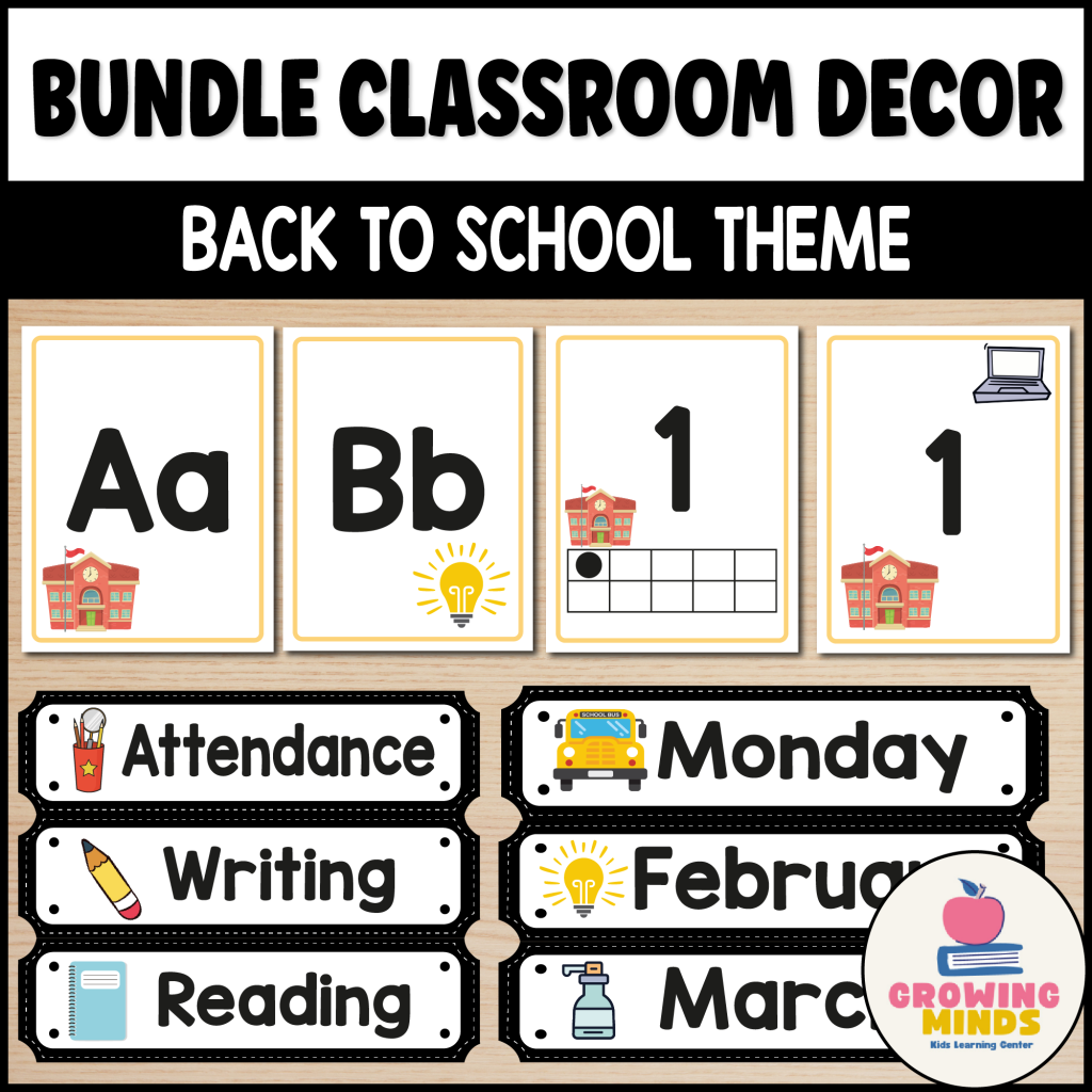Big Bundle Classroom decor -Theme Back to School | Made By Teachers