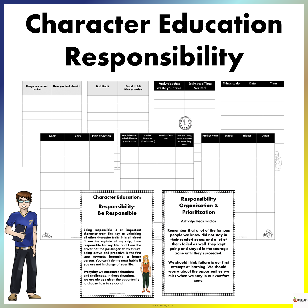 Character Education Social Emotional Learning Activities Responsibility