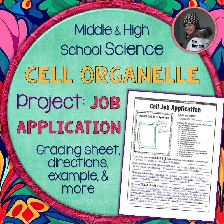 Cell Organelle Project, Activity, or Creative Assignment in English and Spanish