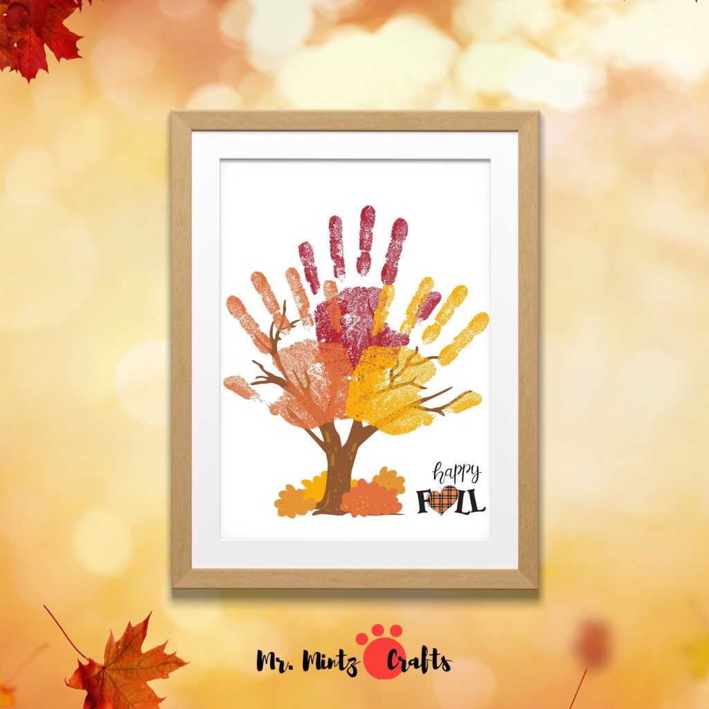 Happy Fall Handprint Tree Craft - Autumn Kids Art Activity - Made By ...
