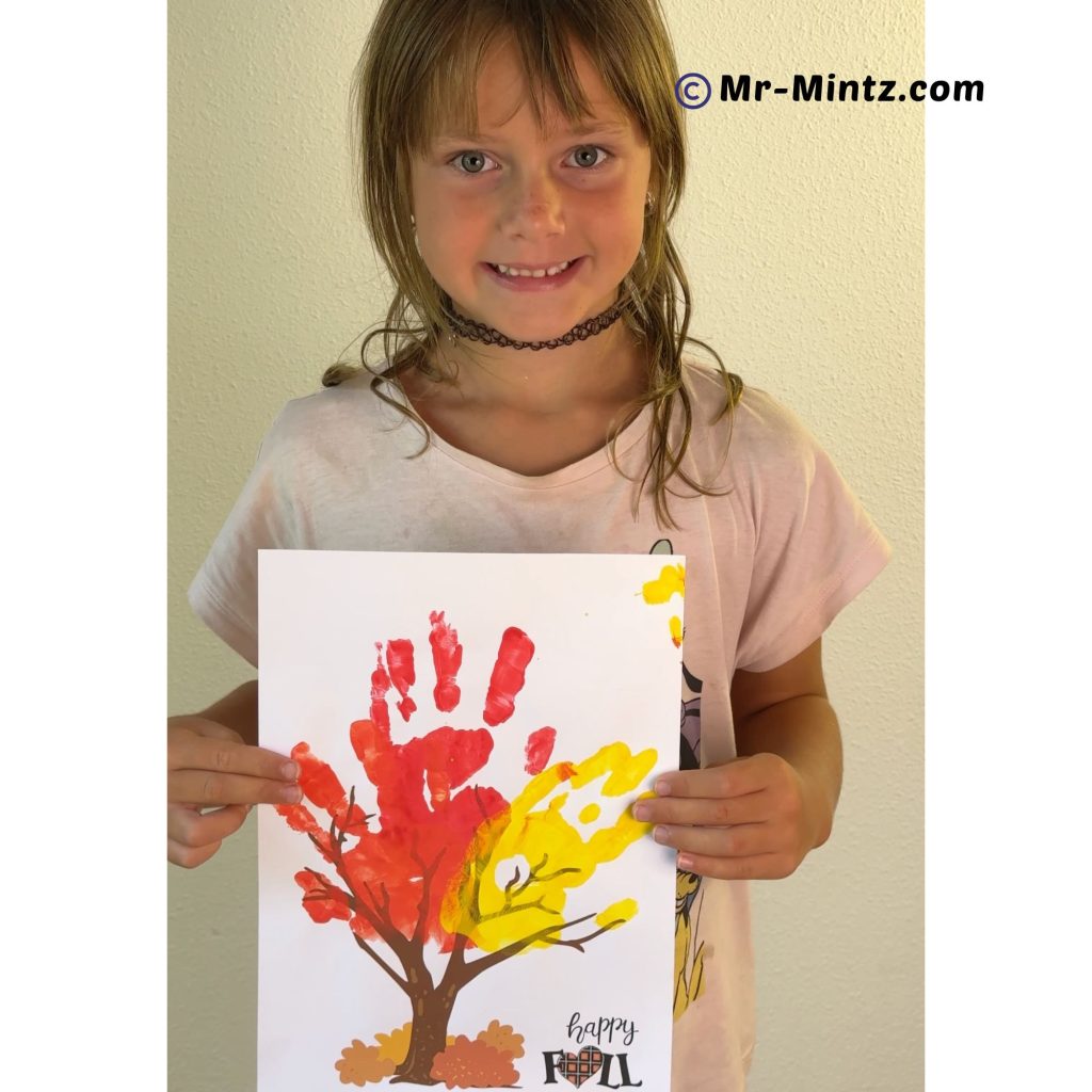 Happy Fall Handprint Tree Craft - Autumn Kids Art Activity - Made By ...