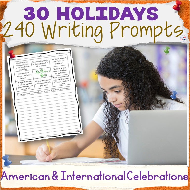 Holidays Around the World Morning Work Do Now Bell Ringers Prompts Choice Board