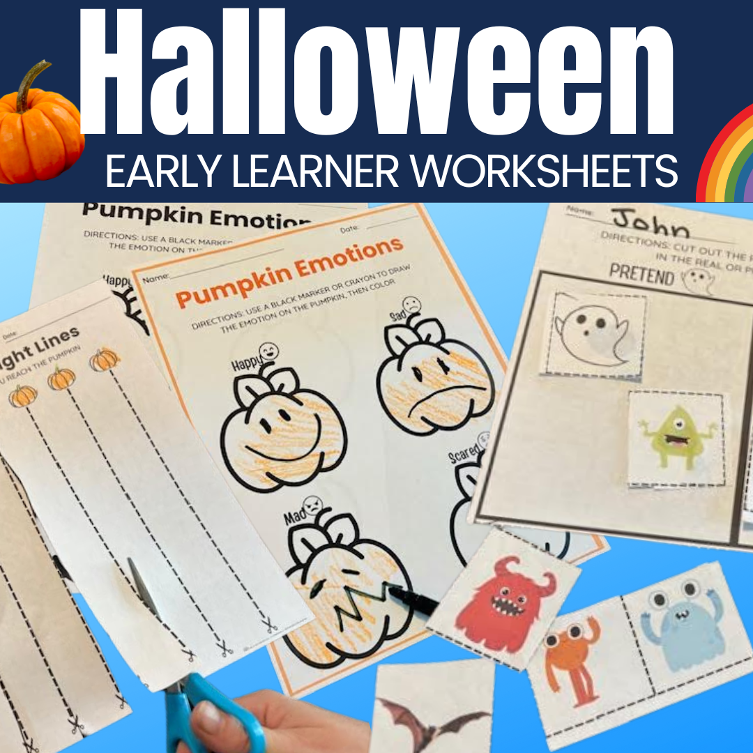 Halloween Preschool Toddler Worksheets Ideal for Early Learners