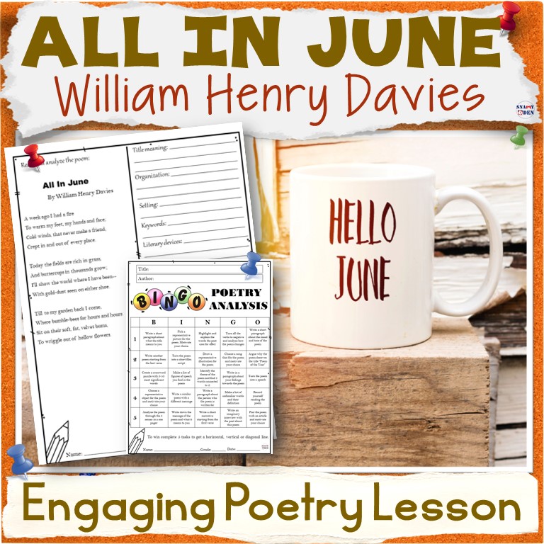 June Poem Lesson Summer Poetry Analysis Elements of Poetry Annotation Guide
