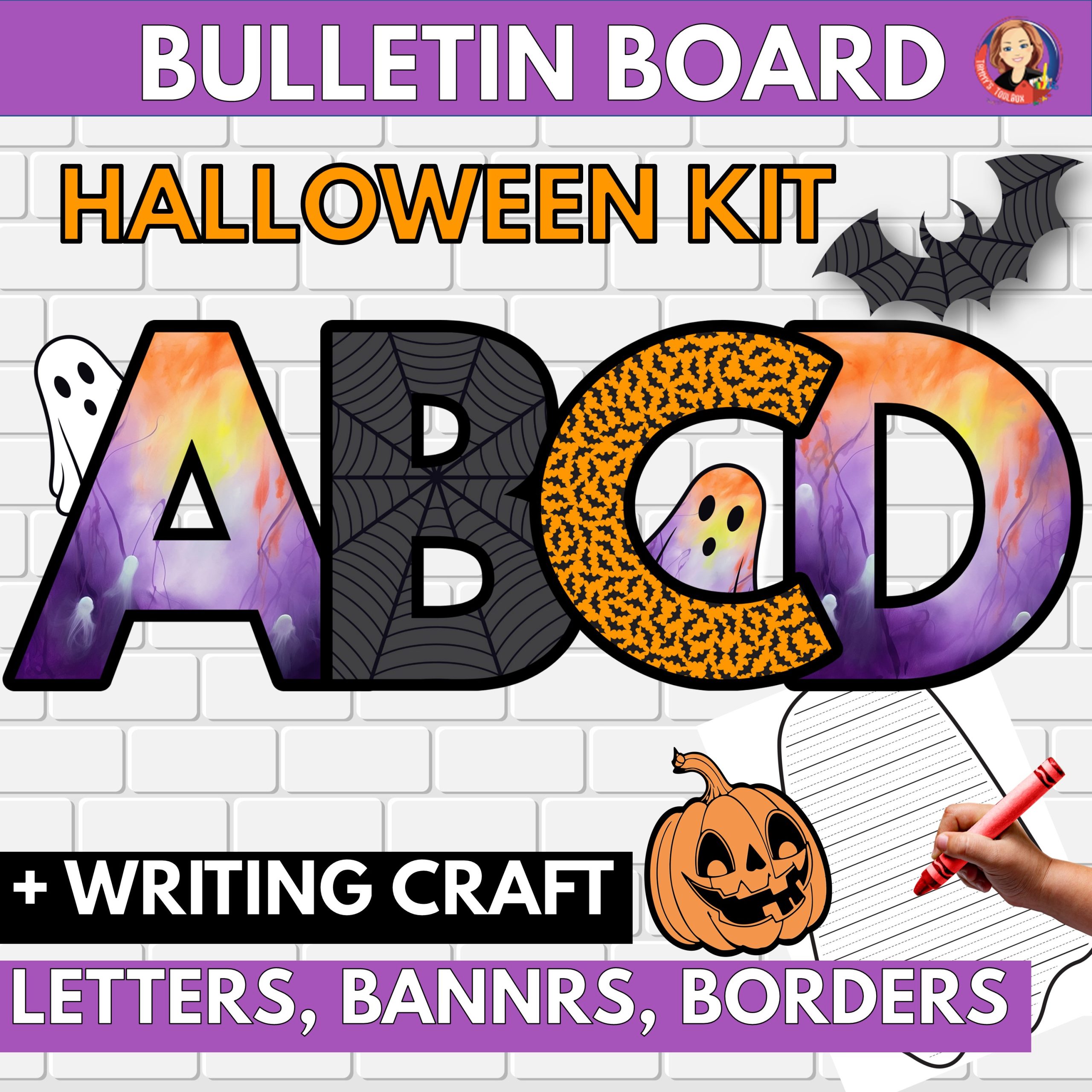 Halloween Bulletin Board Kit and Classroom Decor, Halloween Ghost Bulletin Board