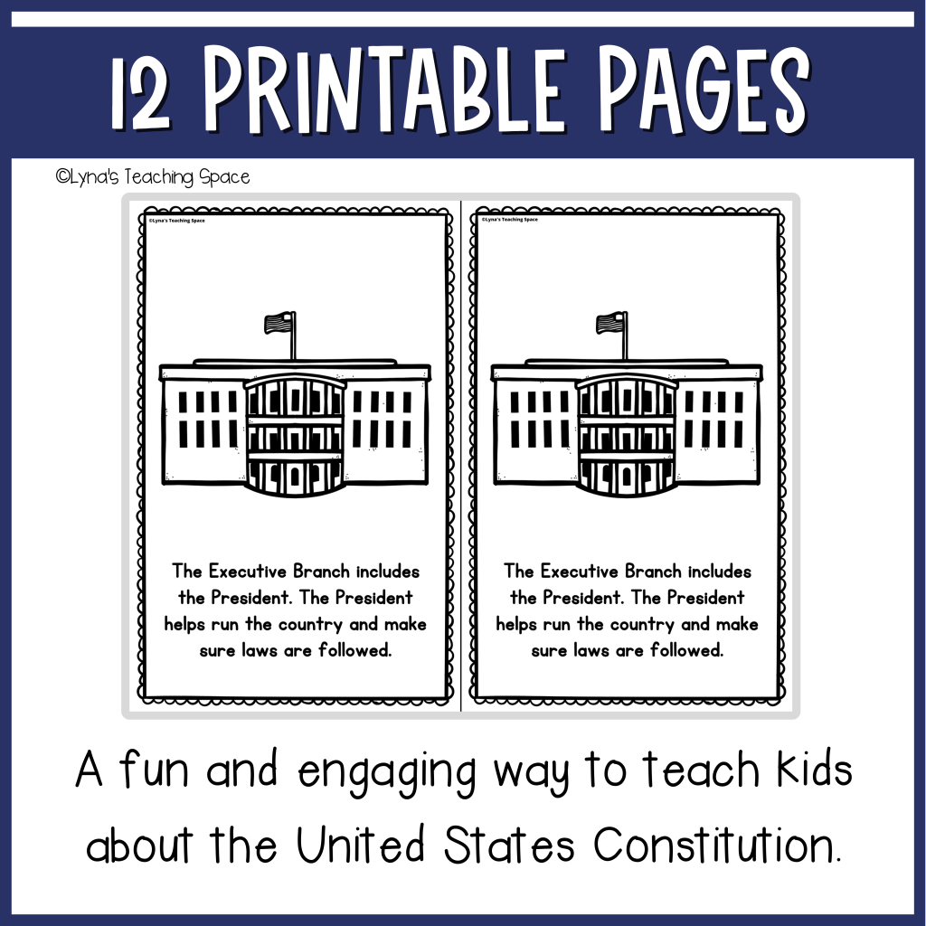 Constitution Day Emergent Reader Mini Book | U.S Constitution Day ...