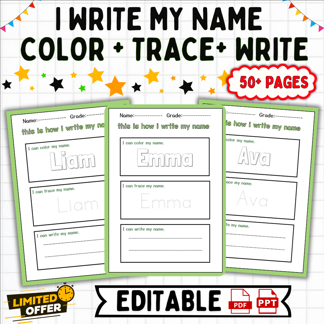 This Is How I Write My Name on the Last Day of School | Writing Activity PreK-2