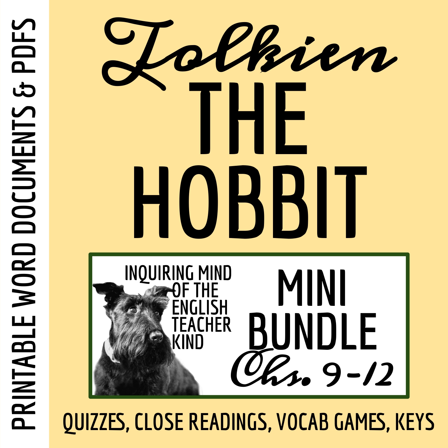 The Hobbit Quiz, Close Reading, and Vocabulary Games Bundle (Chapters 9-12)