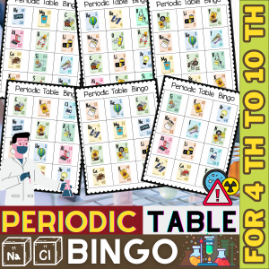 Periodic Table of Elements Bingo and Cards | Chemistry Activities | 4th ...