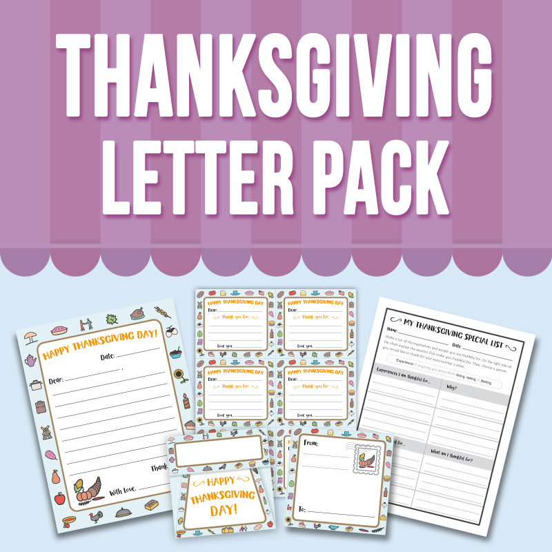 Thanksgiving Gratitude Letter Writing Activity Pack for Appreciation