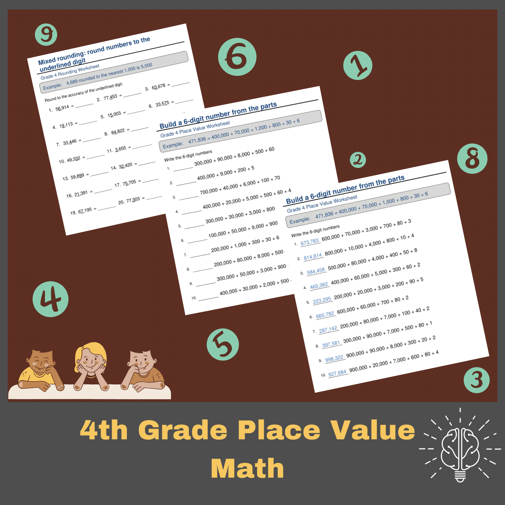 Master Place Value with 4th Grade Math Worksheets