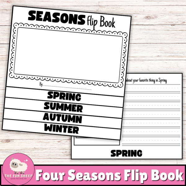 Four Seasons Flip Book | Seasons of the Year Craft Activity 4 Seasons ...