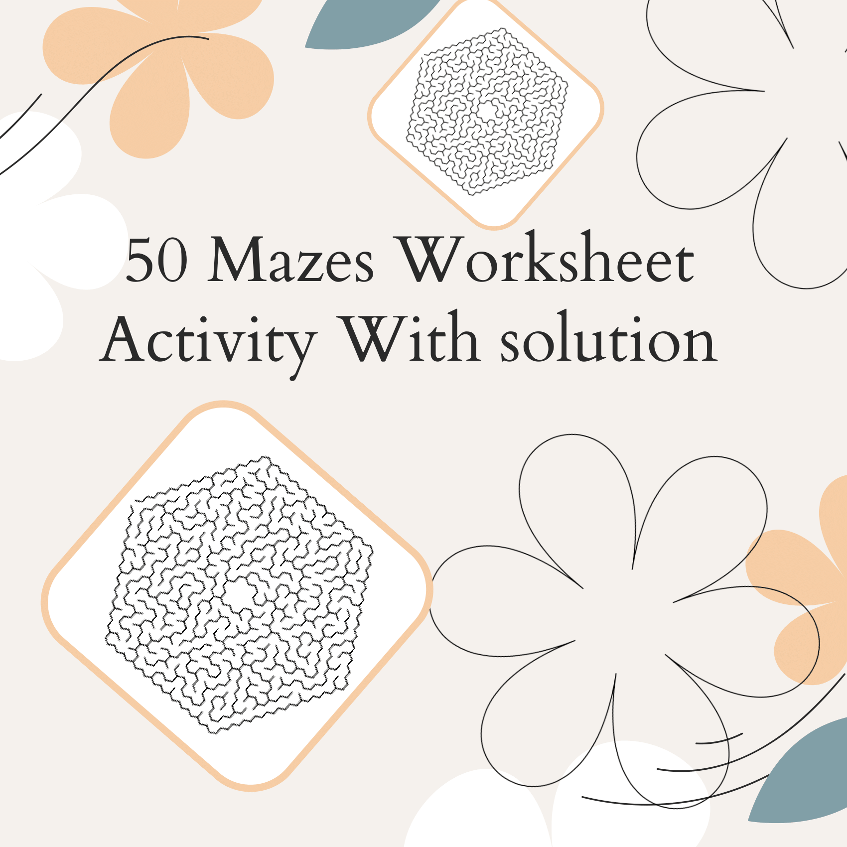 Maze Adventures: A Coloring Book for Kids