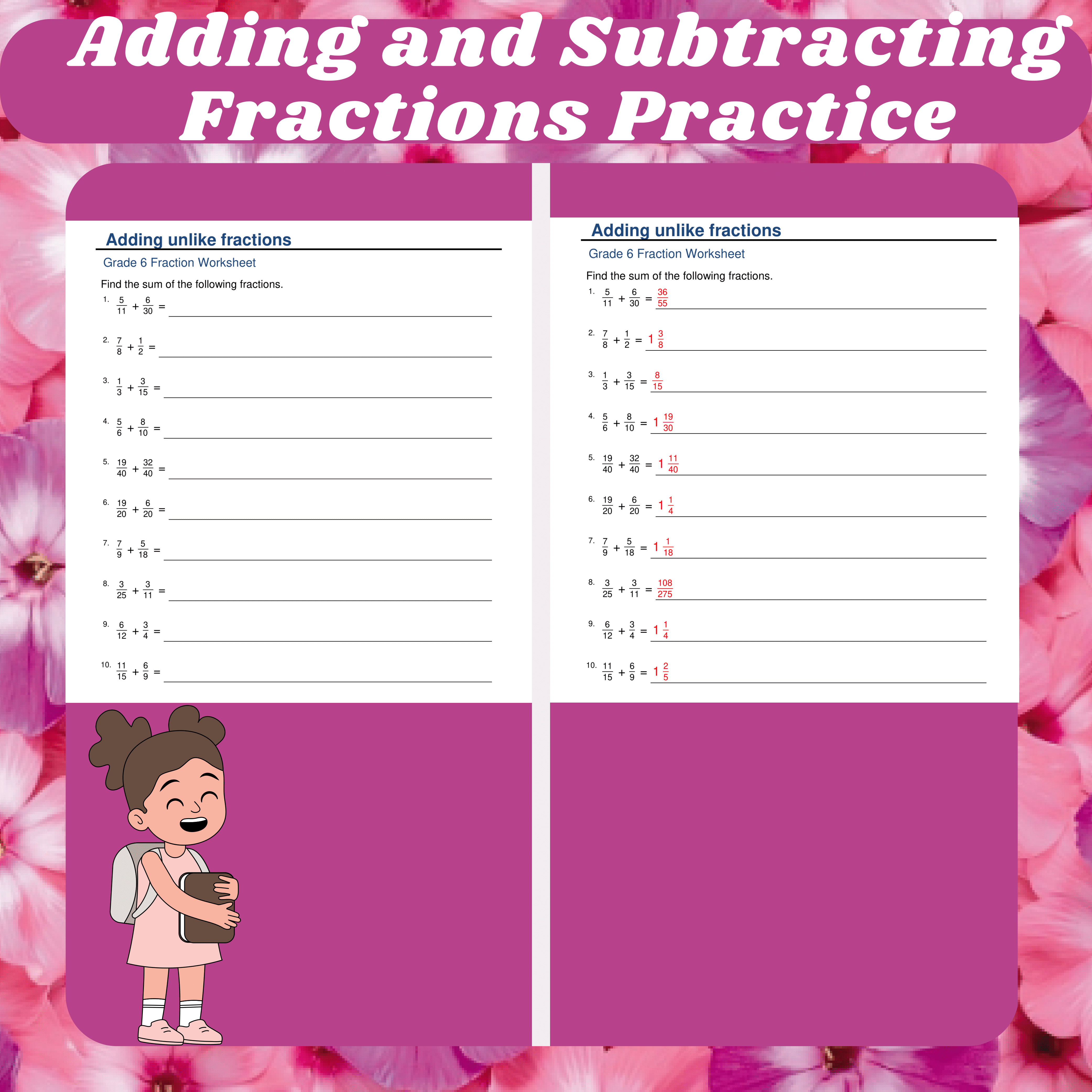 Fraction Frenzy: Adding and Subtracting Grade 6