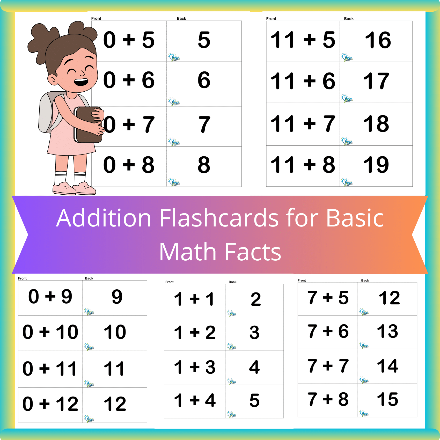 Addition Flashcards: Master Basic Math Facts
