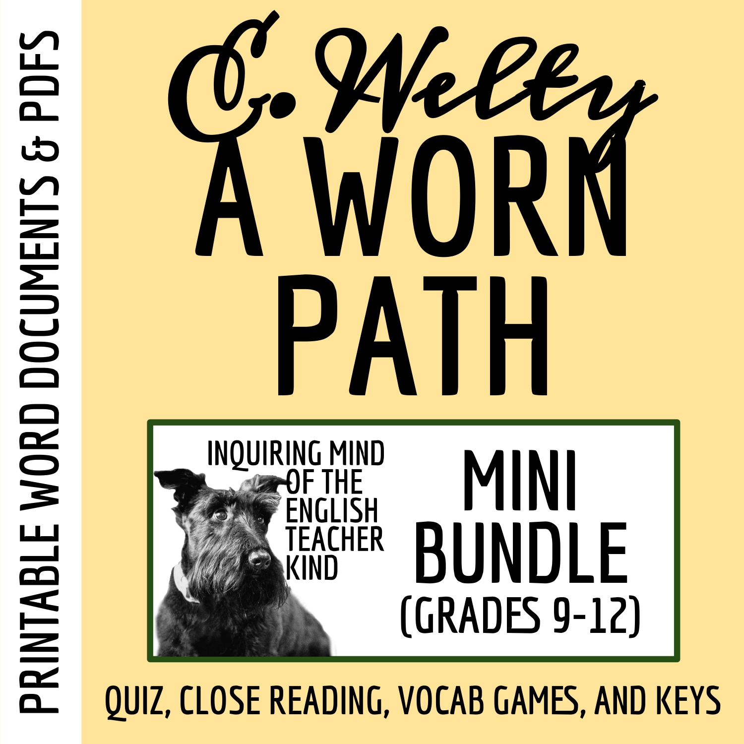 "A Worn Path" by Eudora Welty Quiz, Close Reading Activity, and Vocabulary Games (Bundle)