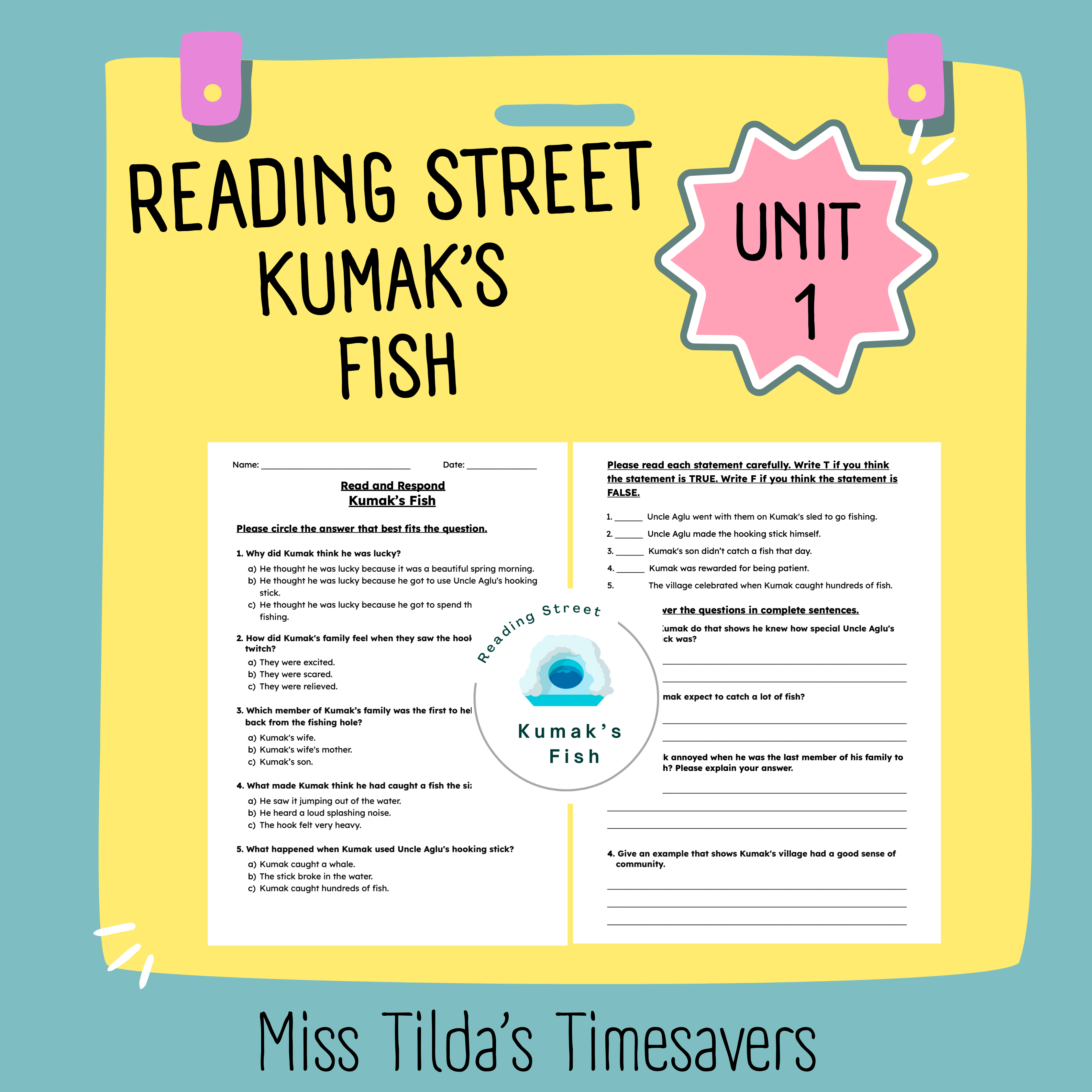 Kumak's Fish- Read and Respond Reading Street Grade 3