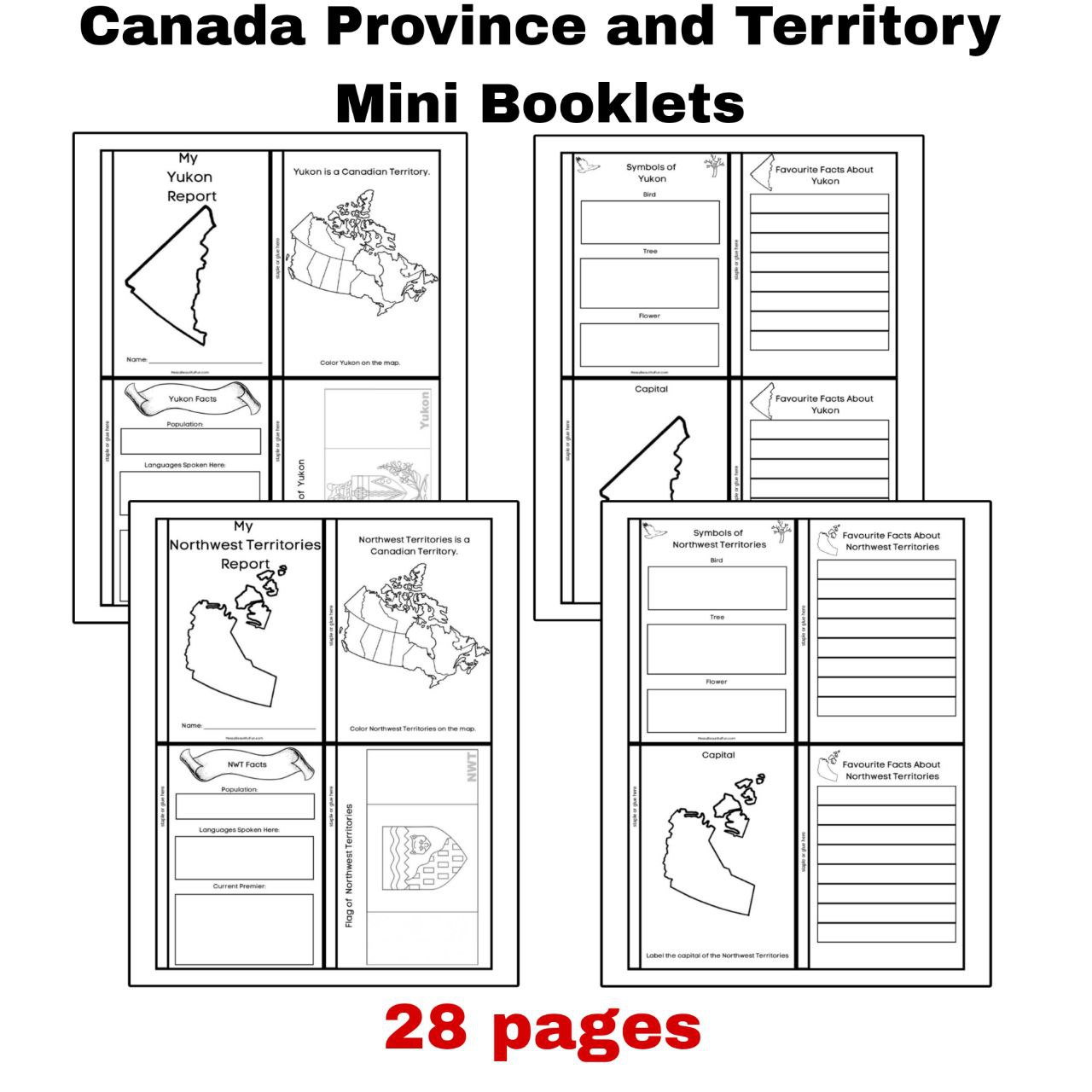 Canada Province and Territory Mini Booklets