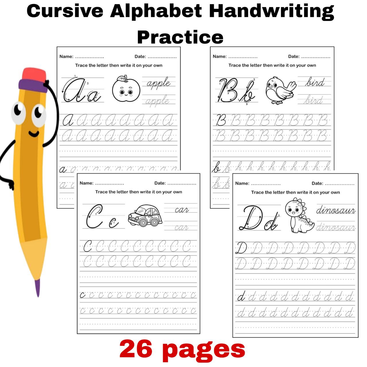 Master Cursive Writing with Engaging Alphabet Practice Sheets!