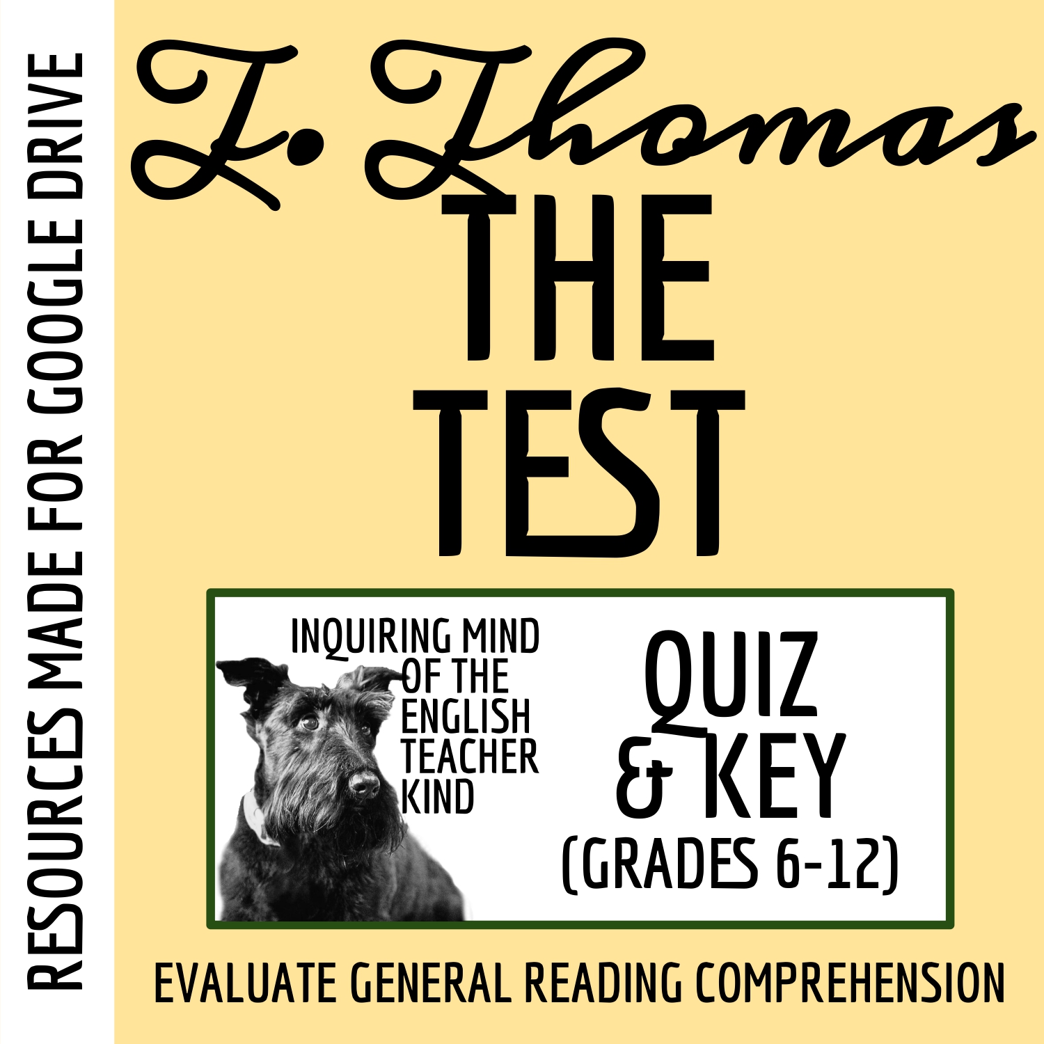 "The Test" by Theodore Thomas Quiz and Answer Key for High School