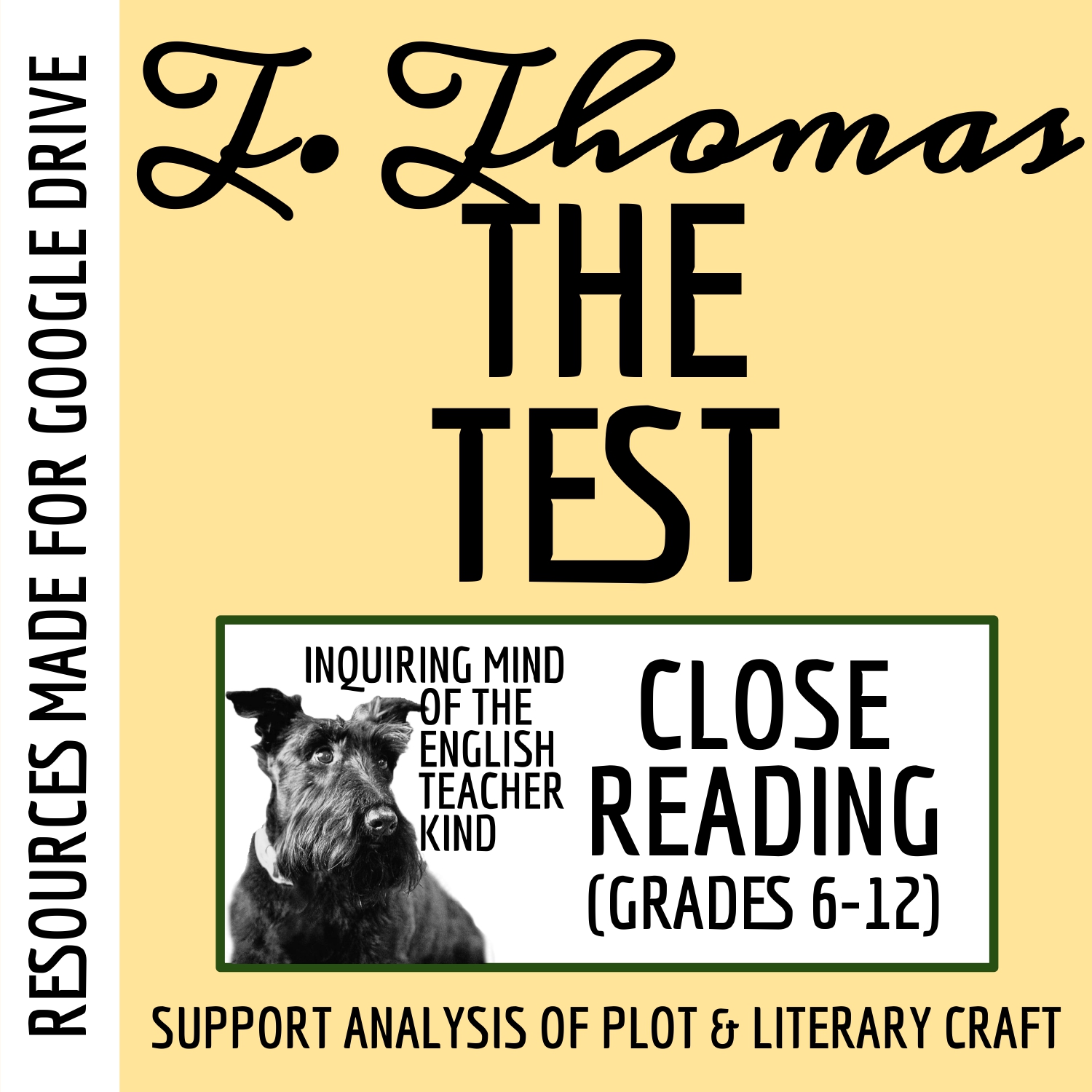"The Test" by Theodore Thomas Close Reading Analysis Worksheet for High School