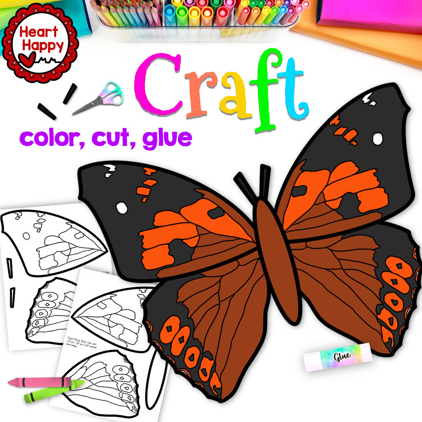 Hawaii State Symbols | Butterfly Craft | Spring | Pulelehua